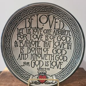 Scripture Pottery Bowl 1 John 4:7-8